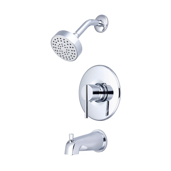 Olympia Faucets Single Handle Tub/Shower Trim Set, Wallmount, Polished Chrome T-2380 - main